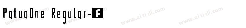 PatuaOne Regular字体转换